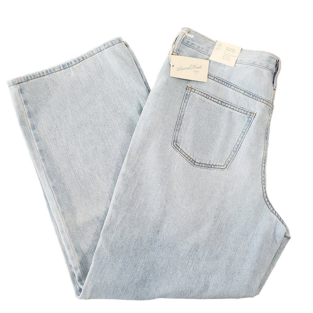 Universal Thread Wide Leg Jeans Size 16 Light Wash NWT - Picture 3 of 12